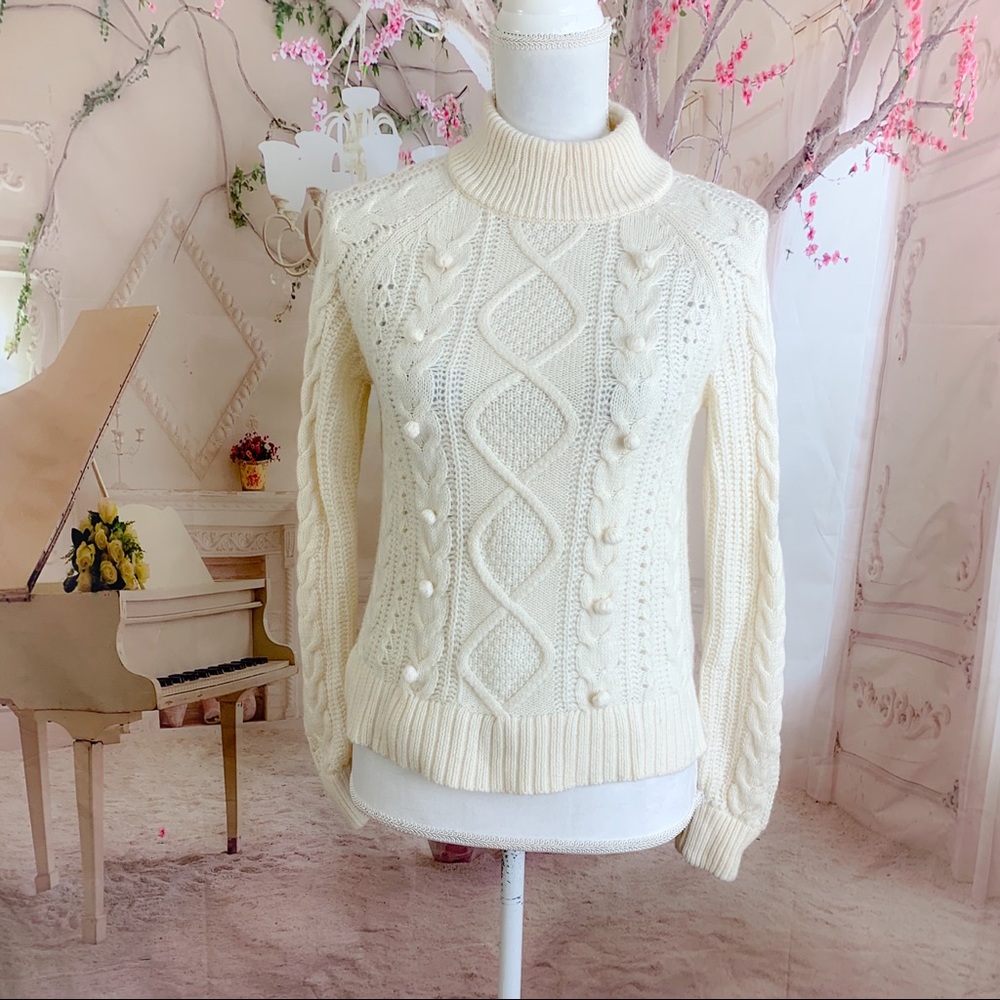 J Crew Azra Cable Knit Pull Over Sweater - Picture 3 of 11